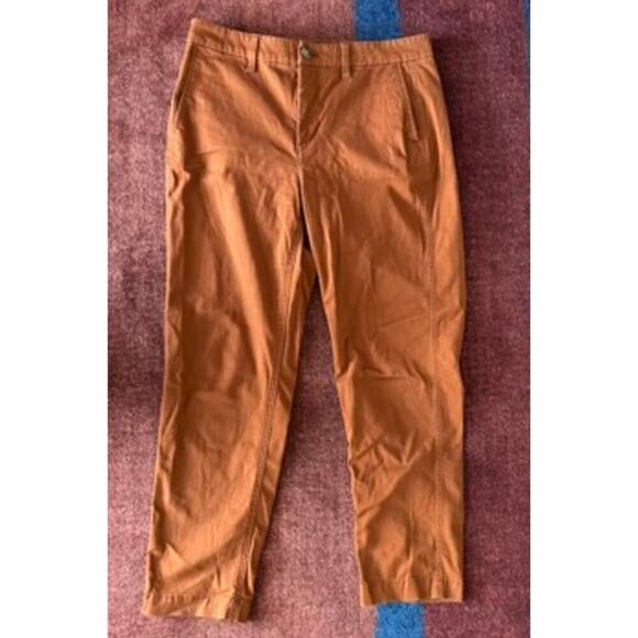J. Crew High-rise Girlfriend Chino‎ - Terracotta/Orange -6 - Picture 1 of 3